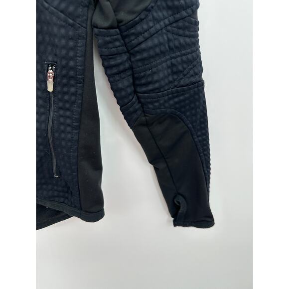 Nike Sphere Thermal Black Long Sleeve Waffle Jacket Full Zip Training Women XS - Picture 6 of 10